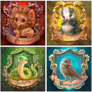 4 Pack -DIY 5D Diamond Painting for Adults Kids- Art Kits Full Drill, Dots Paintings with Gem Art and Crafts for Adults Wall Decor 11.8x11.8inch