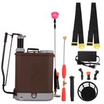 Oriley Agro 2 in 1 Battery and Manual Sprayer 12V 8A Knapsack Spray with Free Jet Gun & 18L Tank Capacity for Gardening Farming Sanitization (Random Colour Pack of 1)
