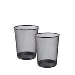 GoodWill Tech Metal Mesh Waste Dustbin, Pack of 2 for Home/Kitchen - Small (9.4L) Black