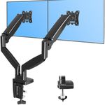 MOUNTUP Dual Monitor Desk Mount, Premium Fully Adjustable Gas Spring Monitor Arm for 22-35 Inch Flat Curved Computer Screen, Heavy Duty Swivel Monitor Stand Hold 6.6-30.9lbs, Fit VESA 75x75&100x100