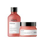 L'OREAL PROFESSIONNEL PARIS Inforcer Strengthening Shampoo 300Ml & Hair Mask 250Gm With Vitamin B6 & Biotin For Weak, Brittle Hair, Serie Expert (Pack Of 2)