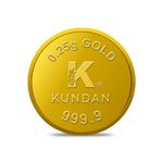 Kundan 0.25g Gold Coin 24k (999.9)