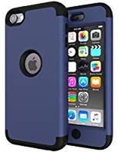 iPod Touch 5 Case,iPod Touch 6 Case,Heavy Duty High Impact Armor Case Cover Protective Case for Apple iPod Touch 5 6th Generation (Deep Blue/Black)