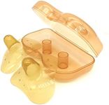 Finever Nipple Shields for Breastfeeding Nursing Newborn for Women Baby Premium Contact Nippleshield for with Latch Difficulties or Flat or Inverted Nipples Light Brown Color 1 Pair