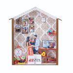 PRASA ART Unique Wooden House Shape Wall Mount Customised 3D Photo Frame Multicolour Theme | Trending Gift For Birthday, Anniversary, Couple Gift, Mom - Dad (share order id & Photos - 9099180972)