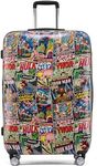 Marvel 28 Inch Four Wheel Hardside Retro Comic Trolley Case Large Case, Multicolor