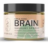 Good for Speech delay, Eye Contact, Concentration, Memory and Focus: Iyurved Kids & Teens Brain Booster Savoury Spread, 340gm | Shankhapushpi | Ashwagandha | Brahmi |