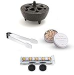 Incense Burner Kit with 30ml tin of fresh Frankincense Cast iron Incense burner