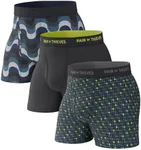 Pair of Thieves Super Fit Men’s Boxer Briefs 3 Pack, Black/Navy/Lime, XX-Large