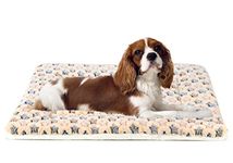 Kekuningan Dog Bed Mat Small Washable Dog Crate Mattress for 24 inch Cage Soft Flat Pet Cushion Bedding Puppy Pillow Blanket for Cats Puppy Dogs Reversible 60x46cm