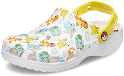 Crocs Unisex-Adult Classic Pokemon Clogs, White/Multi, 3 Men/5 Women