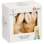 Official Peter Rabbit Baby Booties - Newborn Crib Shoes for Boys and Girls - Unisex Baby Slippers by Rainbow Designs