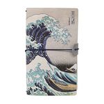 Grupo Erik Hokusai Travel Journal - PU Leather Journal Notebook - Diary Journal - Travel Notebook - Travel Accessories - Travel Gifts - Travel Gift - Cute Gifts - The Great Wave Off Kanagawa