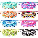 WILLBOND VSCO Bracelets 24 Pieces Braided Stretch Friendship Bracelets Stackable Bead Woven String Bracelets Adjustable Wave Rope Bracelets Friendship Jewelry for VSCO Women(Fresh Style)