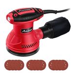 AVID POWER Orbital Sander 3.0 Amp 5 Inch Random Orbit Sander 6 Variable Speeds Electric Wood Sander Tool for Woodworking, 7000-14000 RPM, 12 Pcs Sandpapers