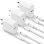 3Pack iPhone Charger Fast Charging Apple MFi Certified, 20W PD USB C Wall Charger Block with Type C to Lightning Cable 6ft Compatible with iPhone 14/14 Plus/13 Pro Max/12 Pro/11/iPad