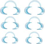 Easyinsmile Dental Cheek Retractor, 6PCS(2 Small+2Medium+2 Large) C-Shape Mouth Opener for Teeth Whitening (Blue)