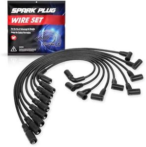 ENA Spark Plug Wire Set Compatible with Chevrolet GMC Cadillac Express Savana C2500 C3500 K2500 K3500 C1500 K1500 G3500 1500 2500 3500 V8 5.0L 5.7L 96-03 Replacement for 9718Q 88862381 35-8150