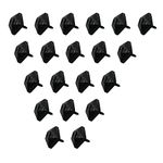 Adonai Hardware"Hallelujah" Antique Cast Iron Square Door Studs Nails Clavos (25mm x 20 Pack, Matte Black) for Entry House, Vintage Barn Doors, Gates, Wooden Box, Furniture, Chest and Trunks