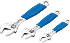 Draper 88598 3-Piece Soft-Grip Adjustable Wrench Set , Blue