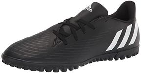 adidas Unisex Predator Edge.4 Turf Soccer Shoe, Core Black/White/Vivid Red, 6.5 US Men