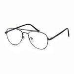 Roshfort Aviator Specs For Men Women light weight Metal Spectacle Frame Eye Strain Protection Computer Glasses Medium (Grey)