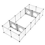 EUGAD Rabbit Run Guinea Pig Run Hamster Playpen Bunny Puppy Enclosure Exercise Fence DIY White 0049WL