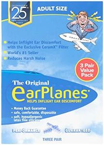 EarPlanes New Super Soft Adult ? Ear Plugs Airplane Travel Ear Protection 3 Pair