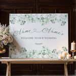 Eucalyptus Wedding Welcome Sign, A1, A2, A3 or A4, Botanical Wedding Sign, Minimalist Wedding, Modern Greenery Sign, Printed Wedding Sign