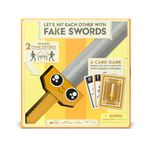 Exploding Kittens Presents: Let's Hit Each Other with Fake Swords - Sword-Fighting Card & Board Games for Family Fun - for Adults, Teens & Kids Age 7+ - 3-6 Players - Includes 2 Foam Swords, 72 Cards