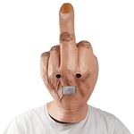 Halloween Mask Costume, Latex Funny Middle Finger Mask Adults Halloween Party Favor