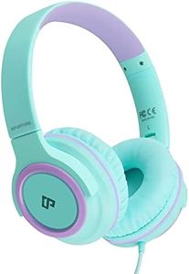 Kids Headphones with Microphone for Children Boys Girls, Volume Limit 94dB, INFURTURE On Ear Headphones,Wired Headphones for Teens School, Travel, Compatible with Cellphones, Tablets, PC, Kindle