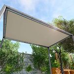 Windscreen4less 3' x 8' Heavy Duty 480GSM Waterproof Sun Shade Sail Straight Edge Outdoor Canopy Cover UV Block for Lawn Patio Backyard Garden Deck Pergola (Beige)