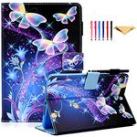 AUSMIX Case for iPad 9.7 Inch 2018 2017/iPad Air 2 Case/iPad Air Case, PU Leather Smart Stand Wallet Protective Cover with Auto Sleep/Wake for iPad 6th/5th Gen/iPad 9.7 Inch,Beautiful Butterfly