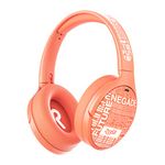 233621 Hush-X Hybrid Active Noise Cancelling Bluetooth Headphones with 100 Hrs of Playback and Upgraded Design, Orange