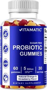 Vitamatic Probiotic Sugar Free Gummies for Men and Women 5 Billion CFUs - Digestive, Immune & Gut Health - Gluten Free