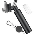 Uniclife Upgraded Golf Water Brush Golf Club Cleaner Brush with Nylon Bristles & Leak-Proof Water Spray Bottle for Water up to 142 g Club Head Groove Golf Ball Cleaning Tool Golf Gift for Men, Black