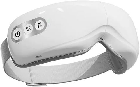 KitonSpa Smart Eye Massager Pro with Heat & Airbag Massage - Rechargeable Relief for Headache, Dry Eyes, Eye Strain - Bluetooth Music, 8 Sessions Battery - Gift for Mom Dad Wife Husband