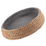 Hohopeti Cat Sleeping Bed Rattan Pet Bed Circle Dog Bed Rattan Dog Bed Round Cushion Cat Supply Rattan Woven Pet Bed Cooling Pet Nest Small Grass Willow Rattan Bed Pet Beds for Small Dogs