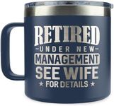 Retirement Gifts for Men - Retirement Gifts for Men 2024 - Retirement Gifts for Coworker, Boss, Dad, Husband, Him - Cool Retirement Gifts - Funny Retired Gifts for Men - 14 Oz Navy Retirement Mug