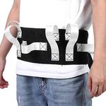 Transfer Gait Belt, Transfer Belt Lifting Transport Belts Safety Gait Patient Assist for Seniors and Patient Physical Ttherapy - One-Click Quick Release Locking Buckle(White)