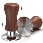 KYONANO 53.3mm Espresso Coffee Tamper, 30lb Spring-Loaded Calibrated Tamper with 304 Stainless Steel, Cuibourtia Wooden-Handle, Barista Tamper Compatiable with Over 53MM Espresso Portafilter