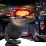 Galaxy Projector for Bedroom, 13 in 1 Planetarium Star Projector with Solar System & Constellation, Timer,360° Rotating Space Projector Night Light for Kids Bedroom Ceiling Home Decor Birthday Gifts
