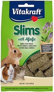 Vitakraft Slims with Alfalfa Rabbit, Guinea Pig & Small Animal Nibble Stick Treat, 1.76 oz