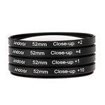 Andoer 52mm Macro Close Up Filter Set +1 +2 +4 +10 Macro Filters Compatible With Nikon D7200 D5200 D3200 D3100 Canon Sony Pentax DSLRs