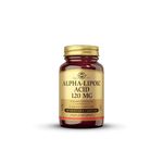 Solgar Alpha-Lipoic Acid 120 mg Vegetable Capsules - Fatty Acid Health Supplement - Free From Sugar, Salt & Starch - Vegan, Vegetarian, Kosher, Halal - Pack of 60