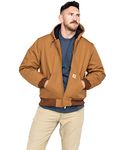 Carhartt Men's Loose Fit Firm Duck Insulated Flannel-Lined Active Jacket, Carhartt Brown, Medium