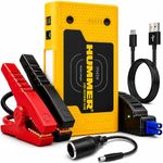 Hummer HXPro Jump Starter for Car Battery – 12V/2000A Portable Jump Starter with 37,000mWh Battery, USB-C PD45W Fast Charging, Wireless Charger & LED Emergency Light for Cars and Bikes