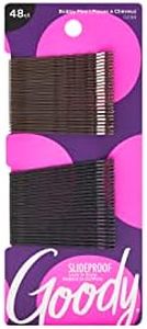 Goody Slideproof Bobby Pins, Black, 48 Count
