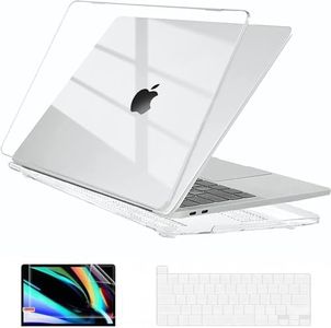 EooCoo Compatible with MacBook Pro 13 inch Case M2 2024 2023 2022-2016 Release M1 A2338 A2289 A2251 A2159 A1989 A1706 A1708 Protective Hard Case with Keyboard Cover, Screen Protector - Crystal Clear